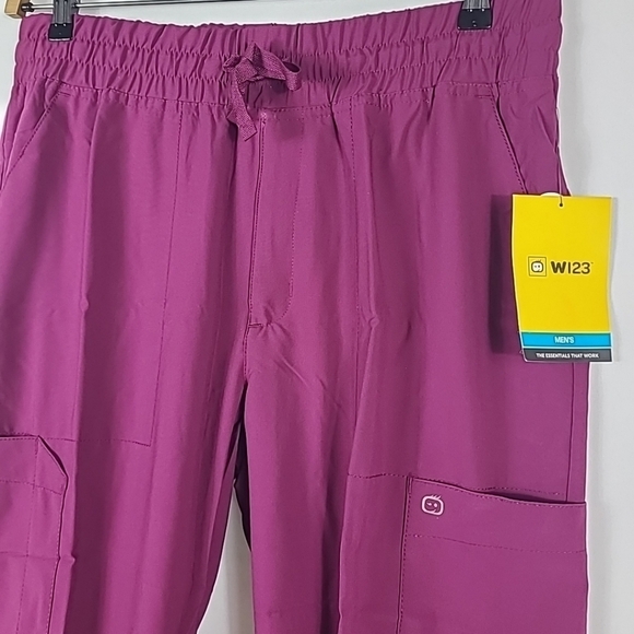 Wonder Wink Men's Jogger Scrub Pants Wine Sz L Tall - Picture 2 of 7